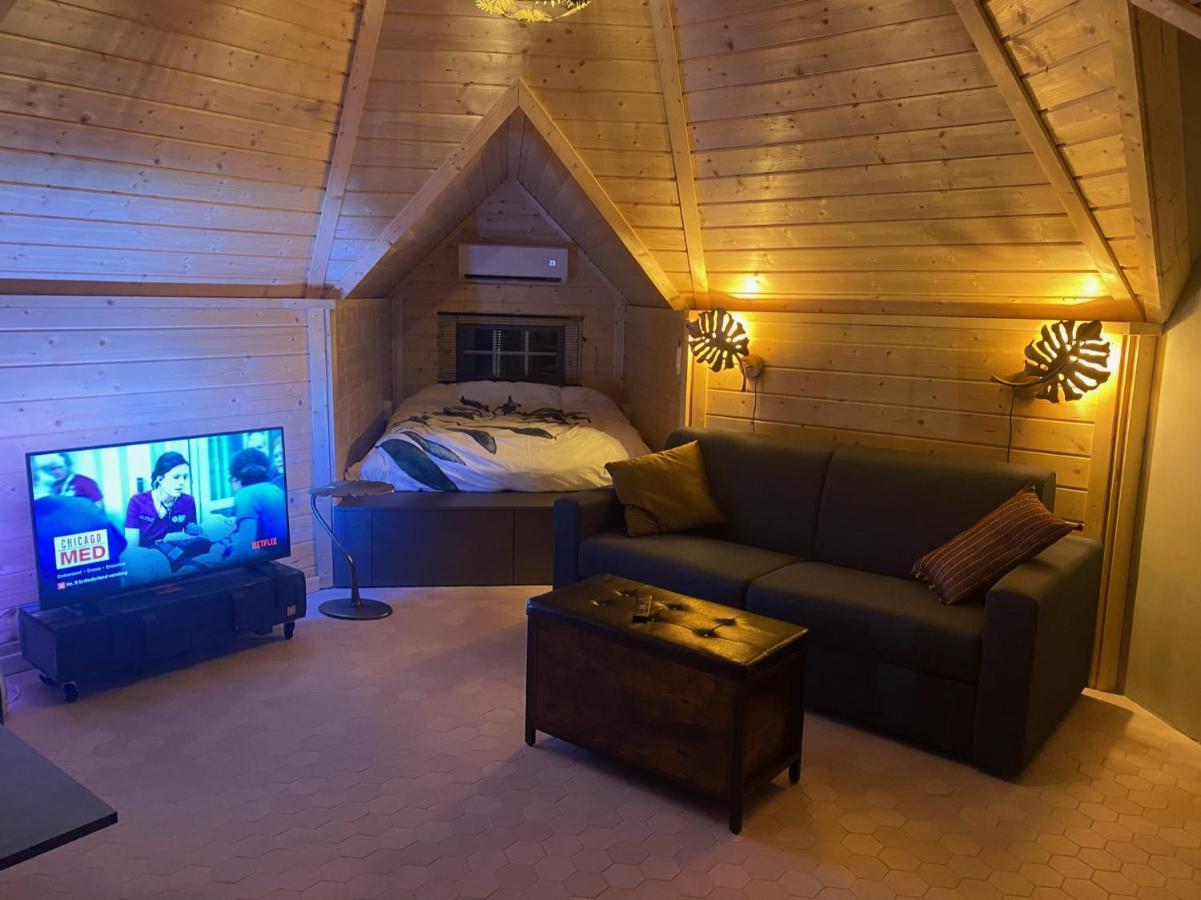 Luxe Finse Kota Met Jacuzzi En Saunabarrel De Zandhoef Eersel Exterior foto