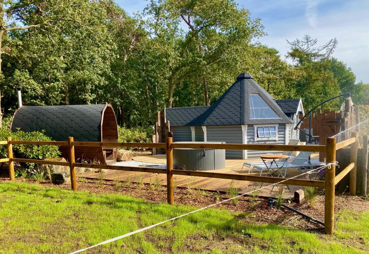 Luxe Finse Kota Met Jacuzzi En Saunabarrel De Zandhoef Eersel Exterior foto